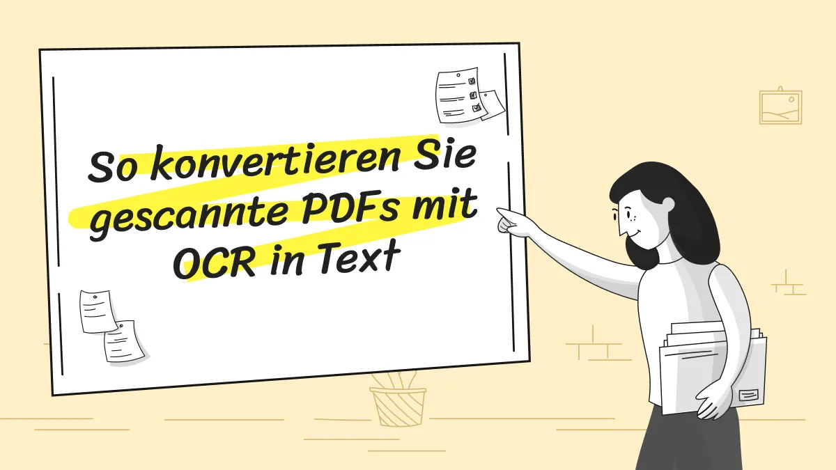 So konvertieren Sie gescannte PDFs mit OCR in Text