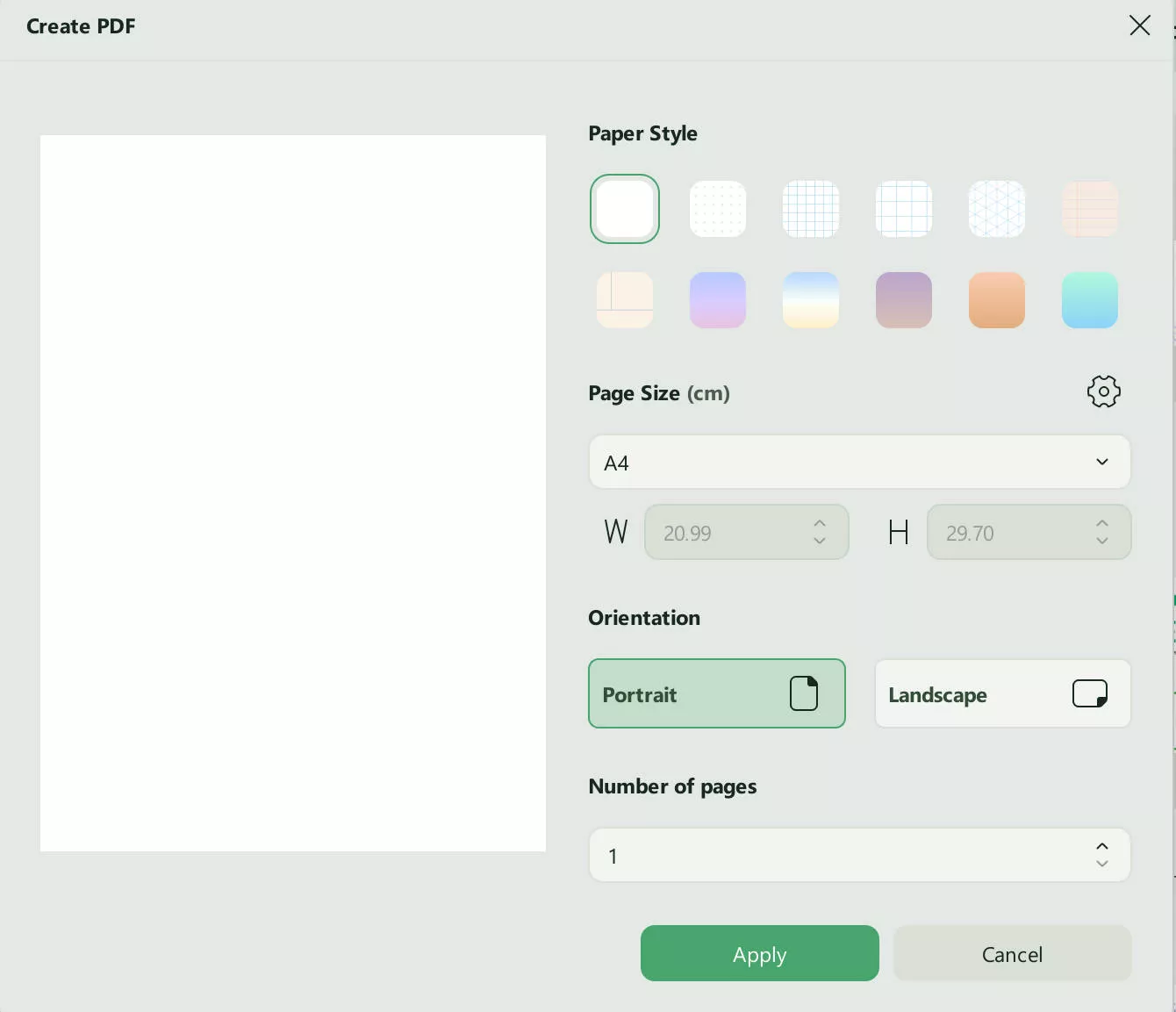 set page settings in updf windows