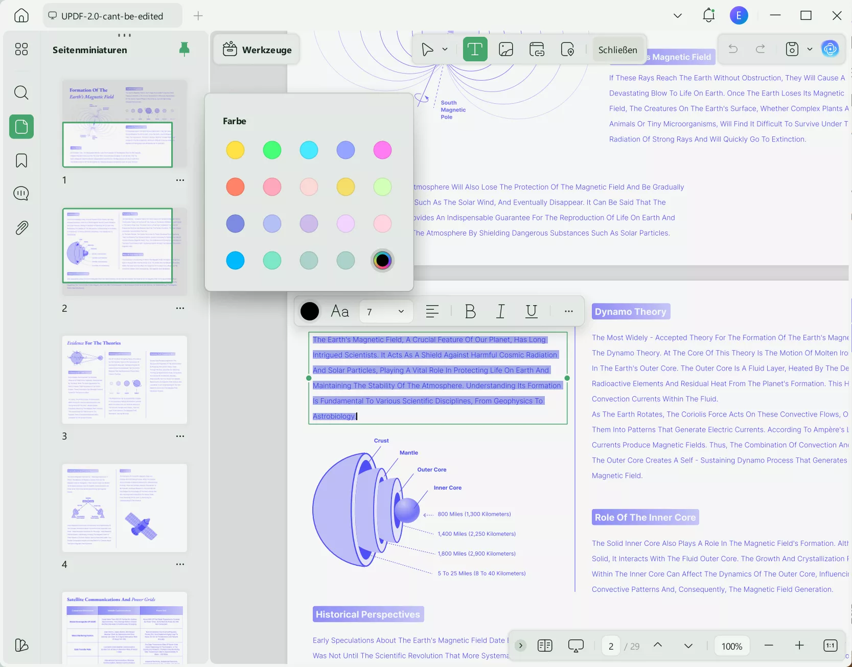 So ändern Sie die Schriftfarbe in PDF