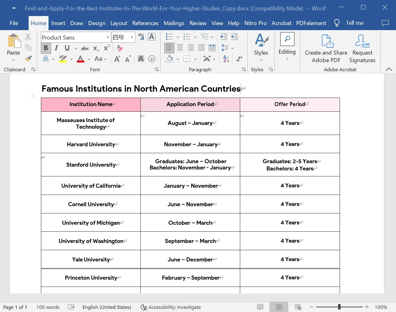 Tabelle aus PDF in Word kopieren