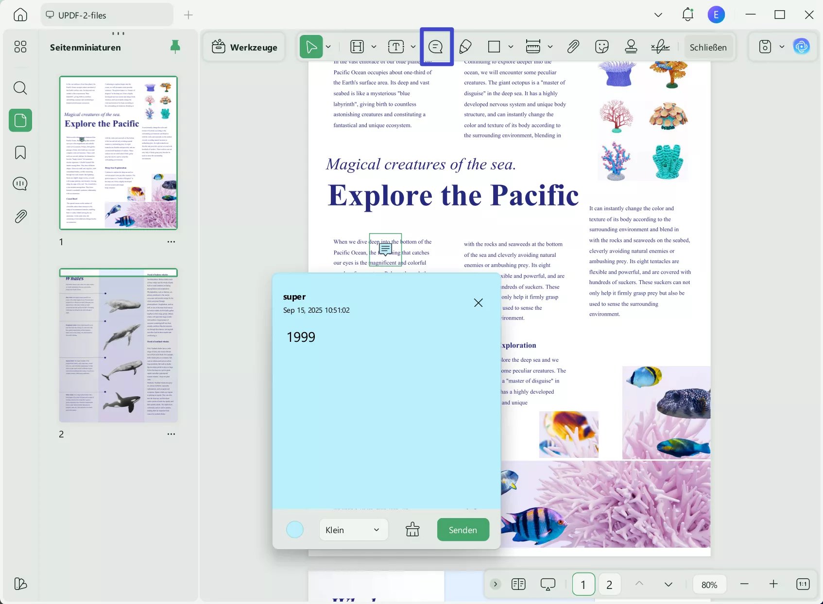 So fügen Sie auf dem Mac Kommentare in eine PDF-Datei ein