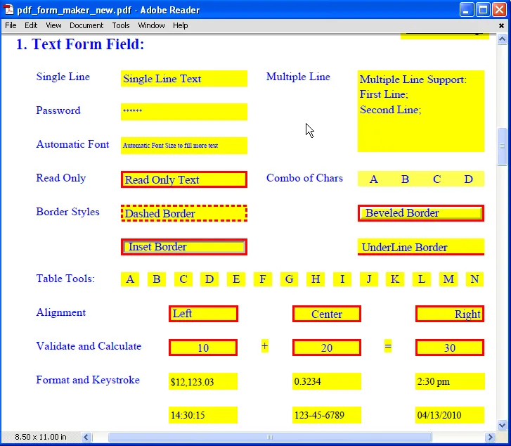 Kostenloser PDF-Formularersteller – PDF Form Maker