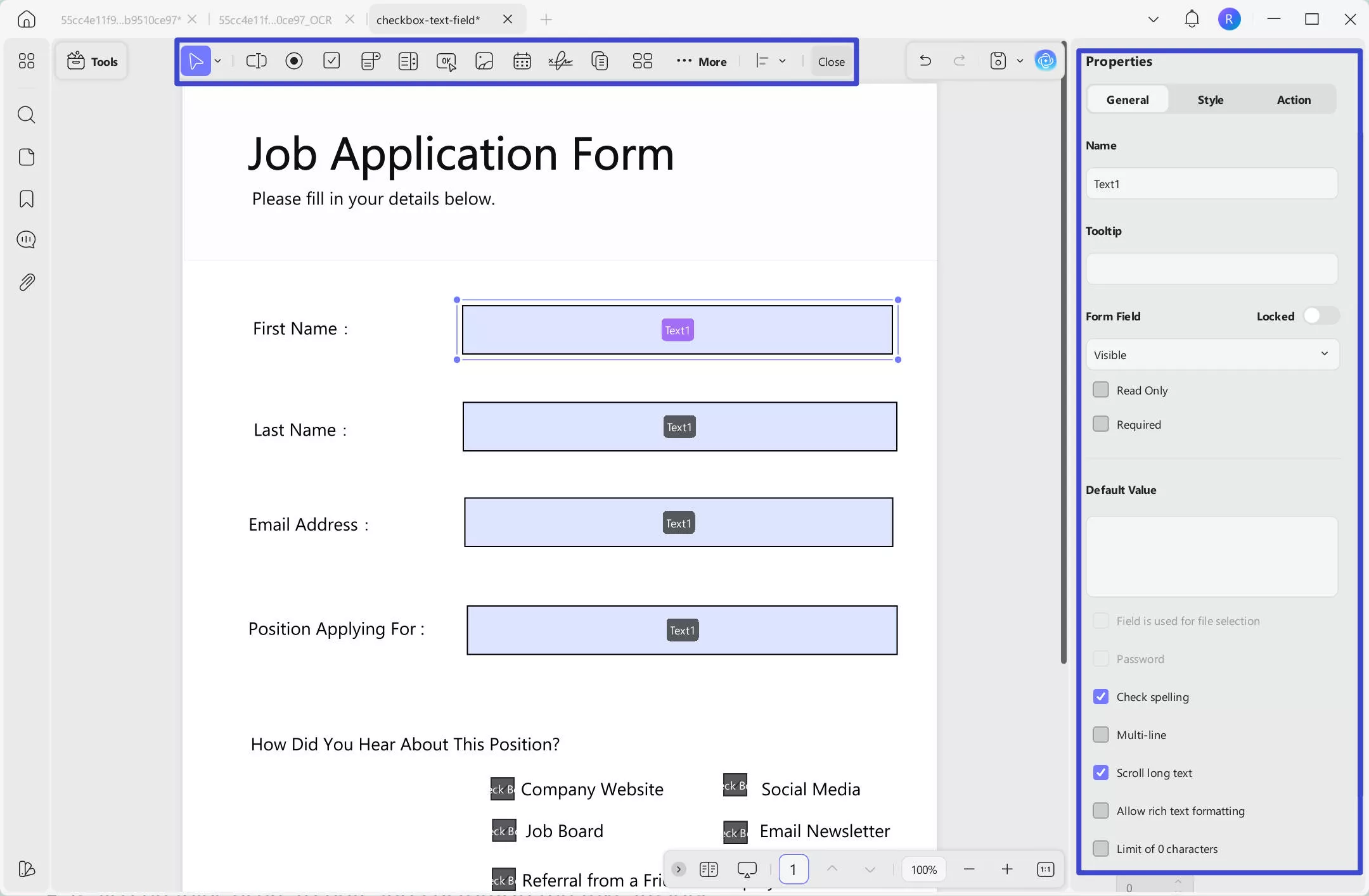 PDF form UPDF windows