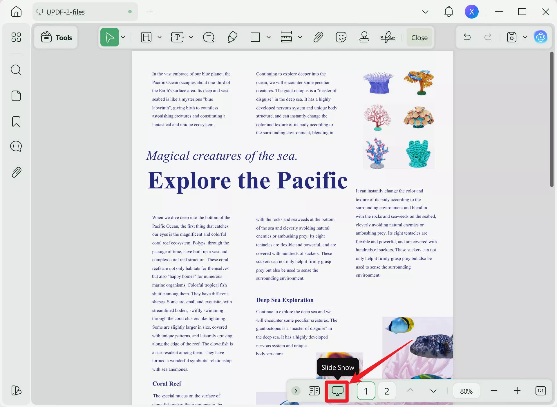 how to turn a pdf into a slideshow with UPDF