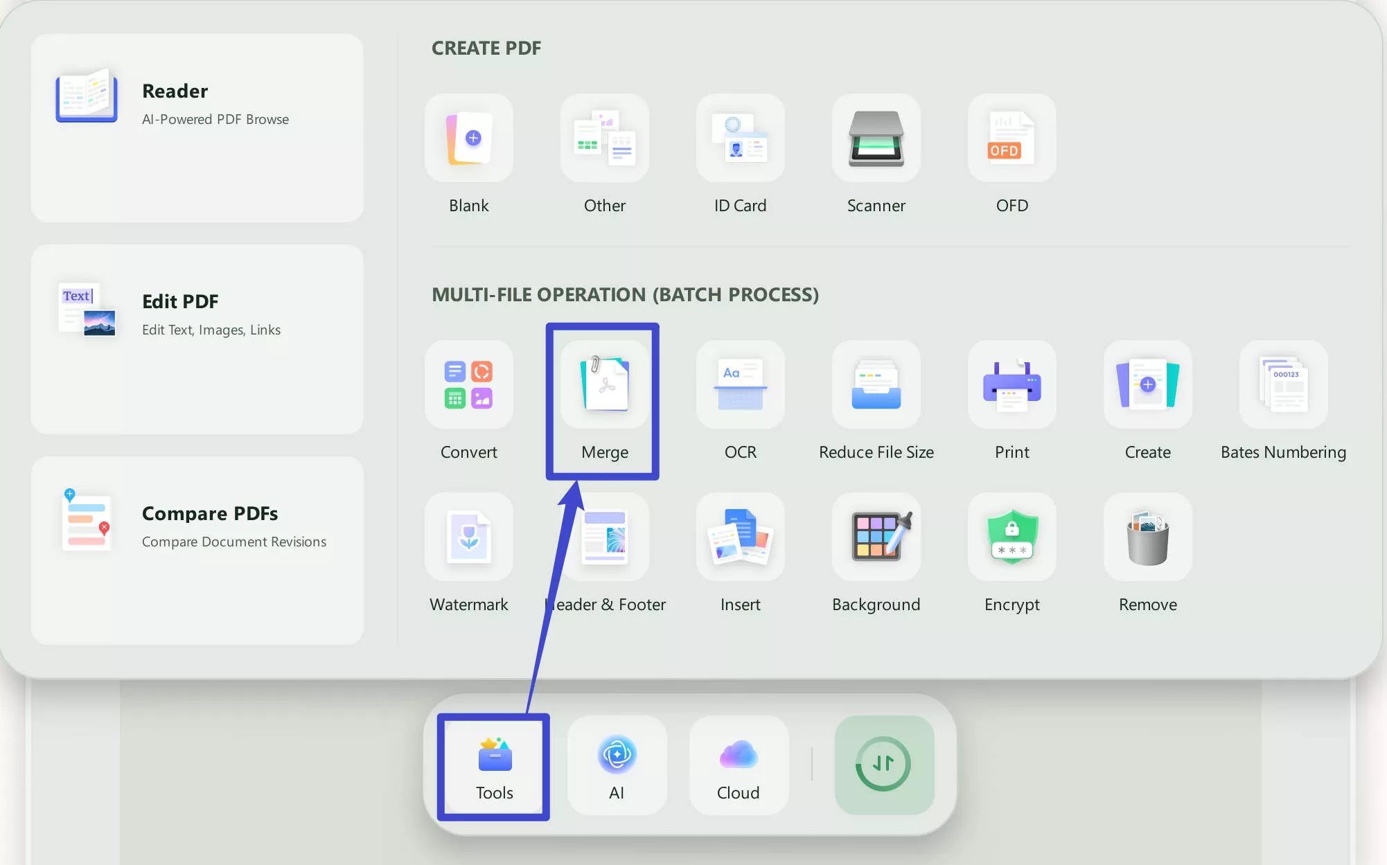 create a PDF from batch combine
