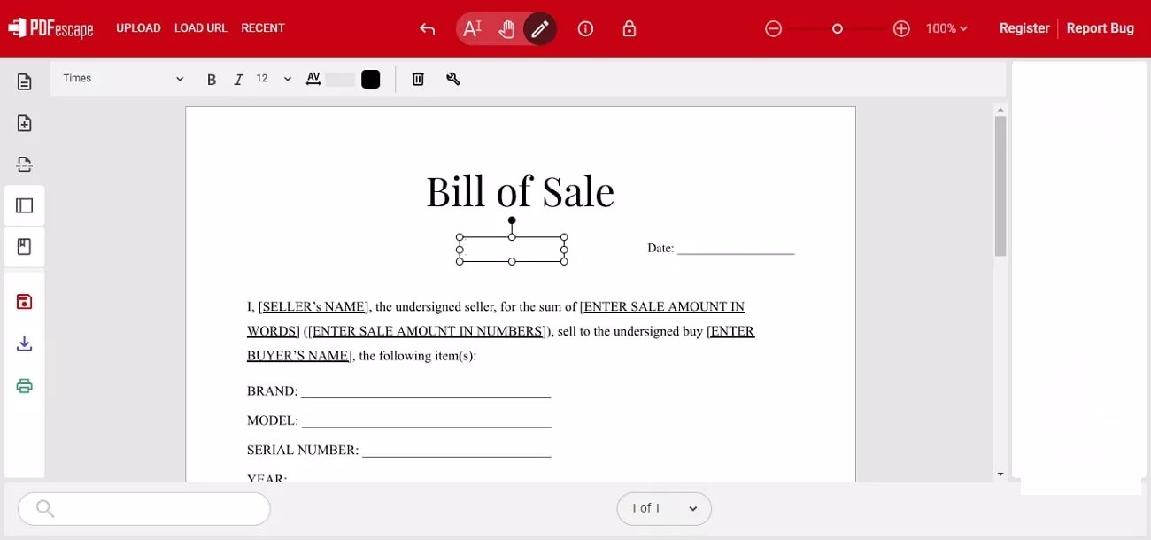 pdfescape text modification
