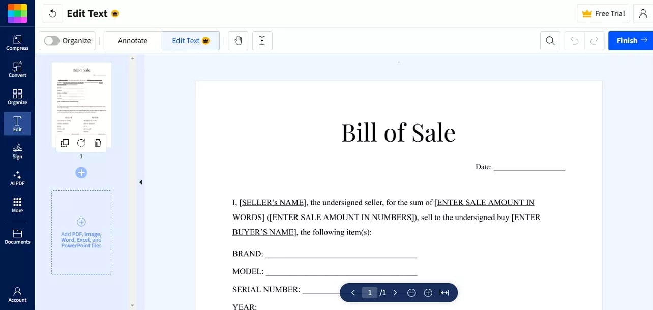 smallpdf pdf text customization