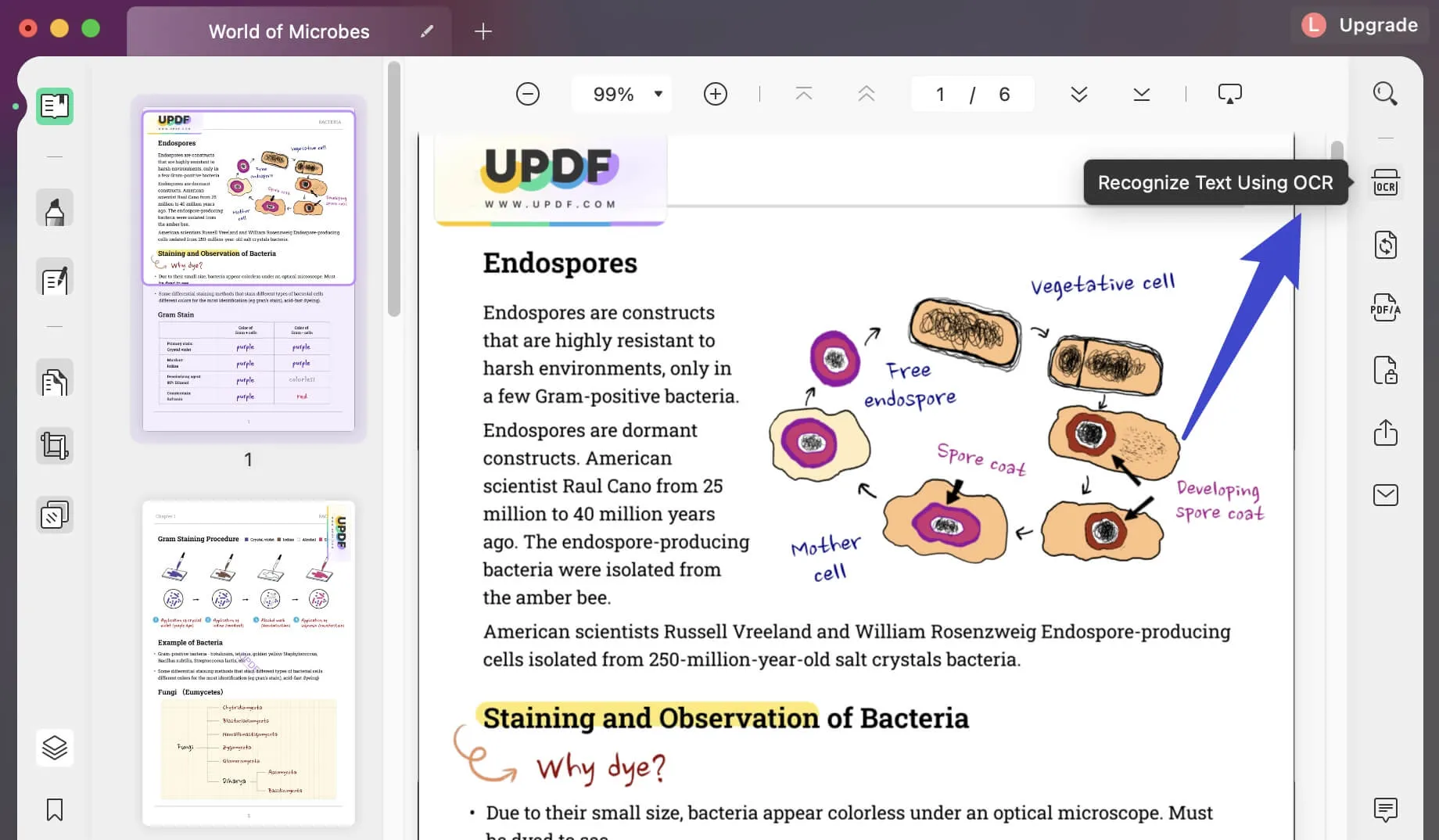 Open scanned PDF with UPDF