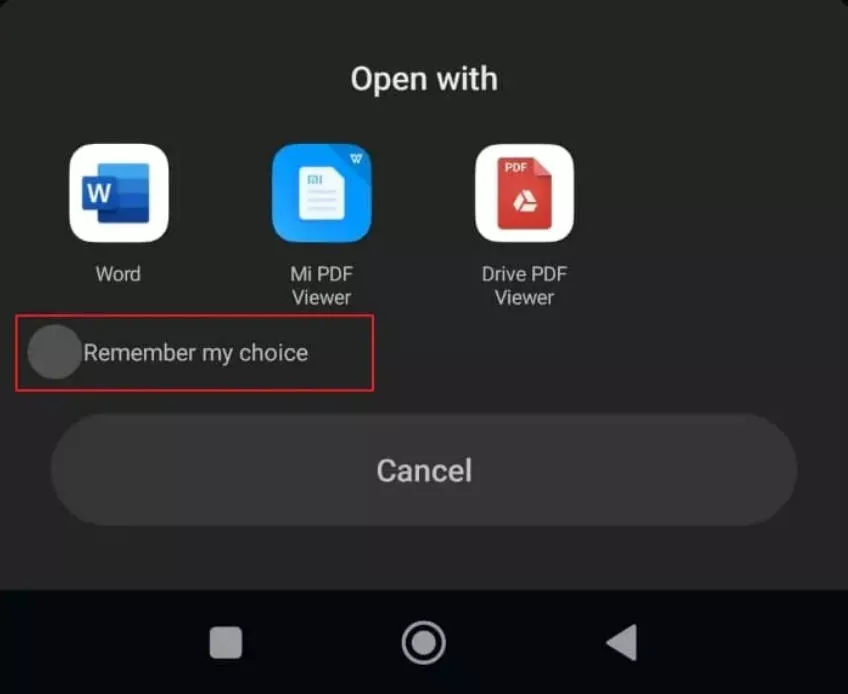AndroidでデフォルトのPDFビューアを変更する