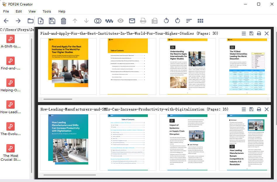PDF24 Creator vs UPDF