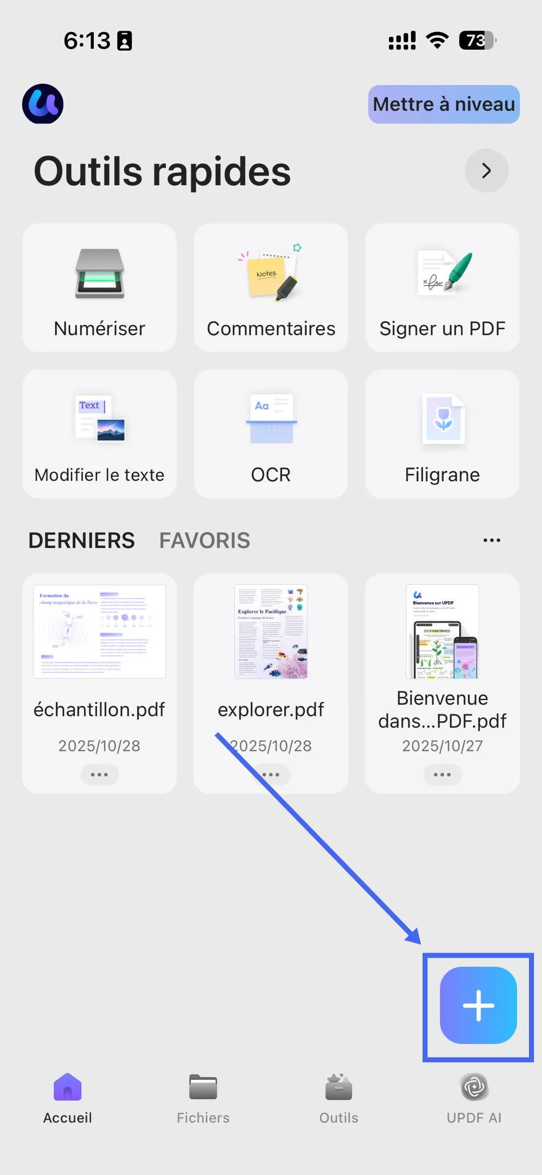 ajouter des fichiers sur mobile