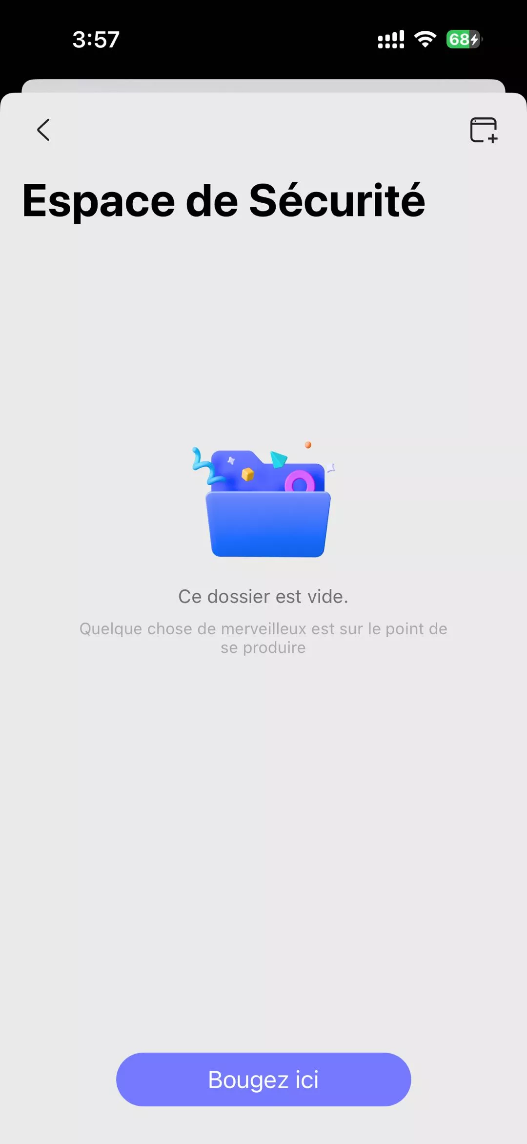 Déplacez les fichiers vers l'espace sécurisé.