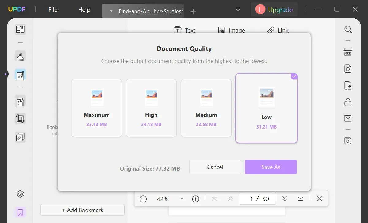 réduire la taille de fichier pdf