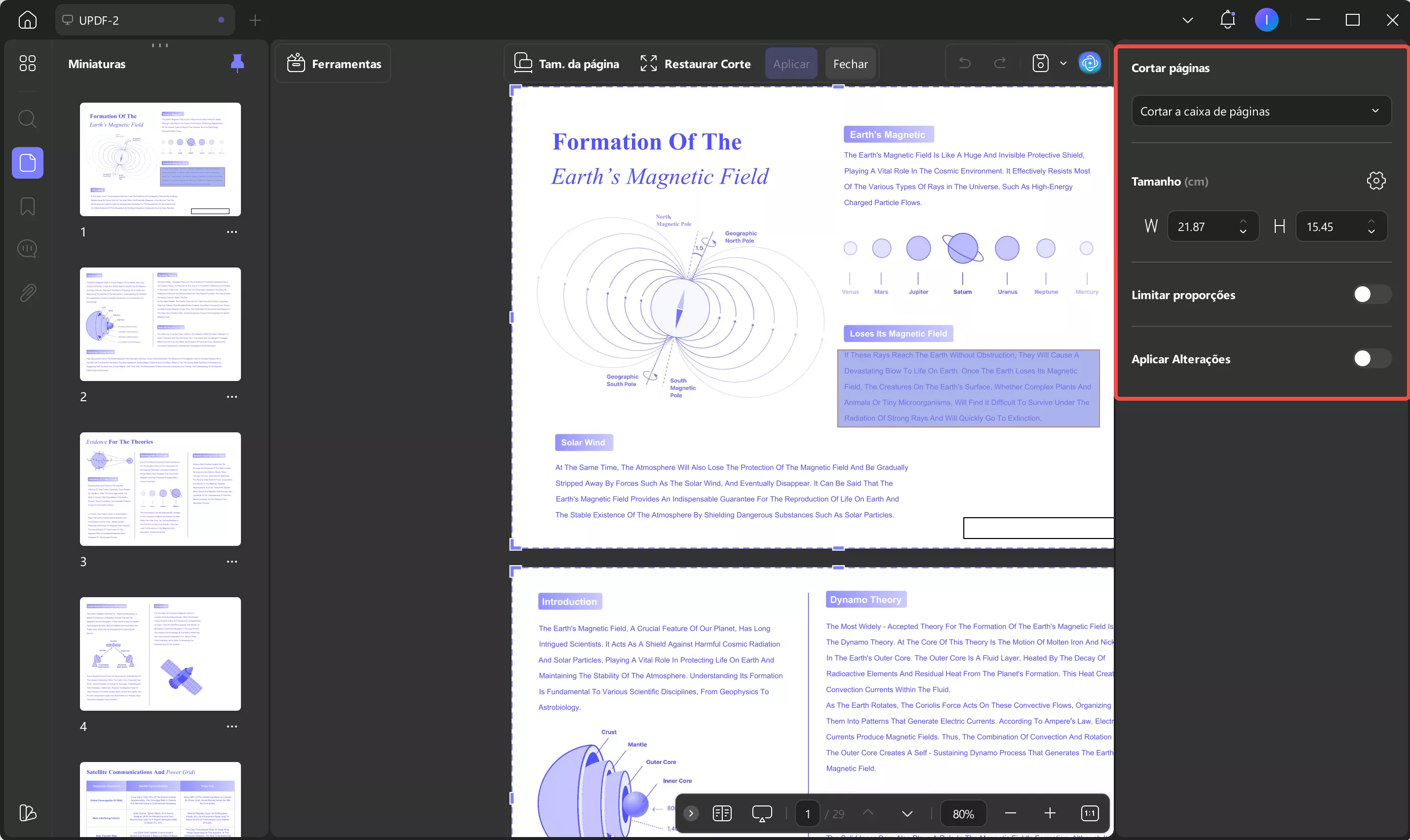 limitar proporções