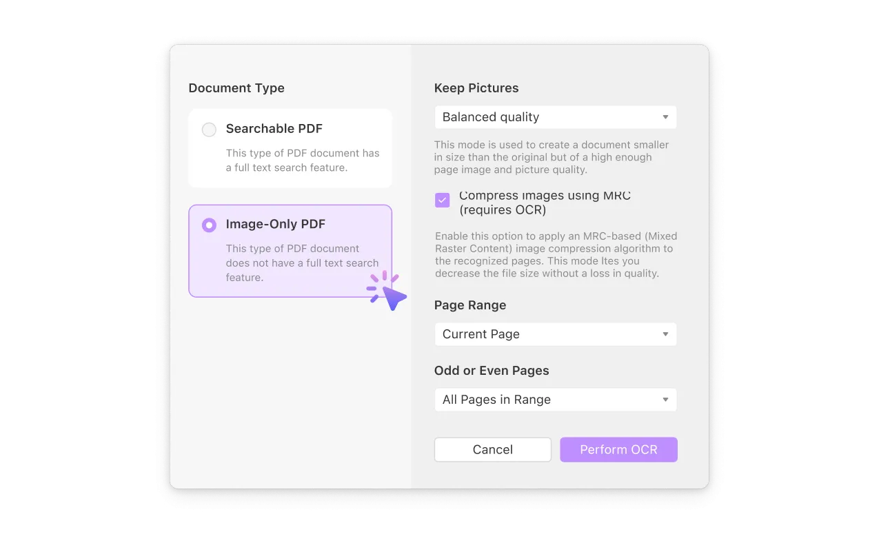 updf hot key turm pdf in image-only pdf