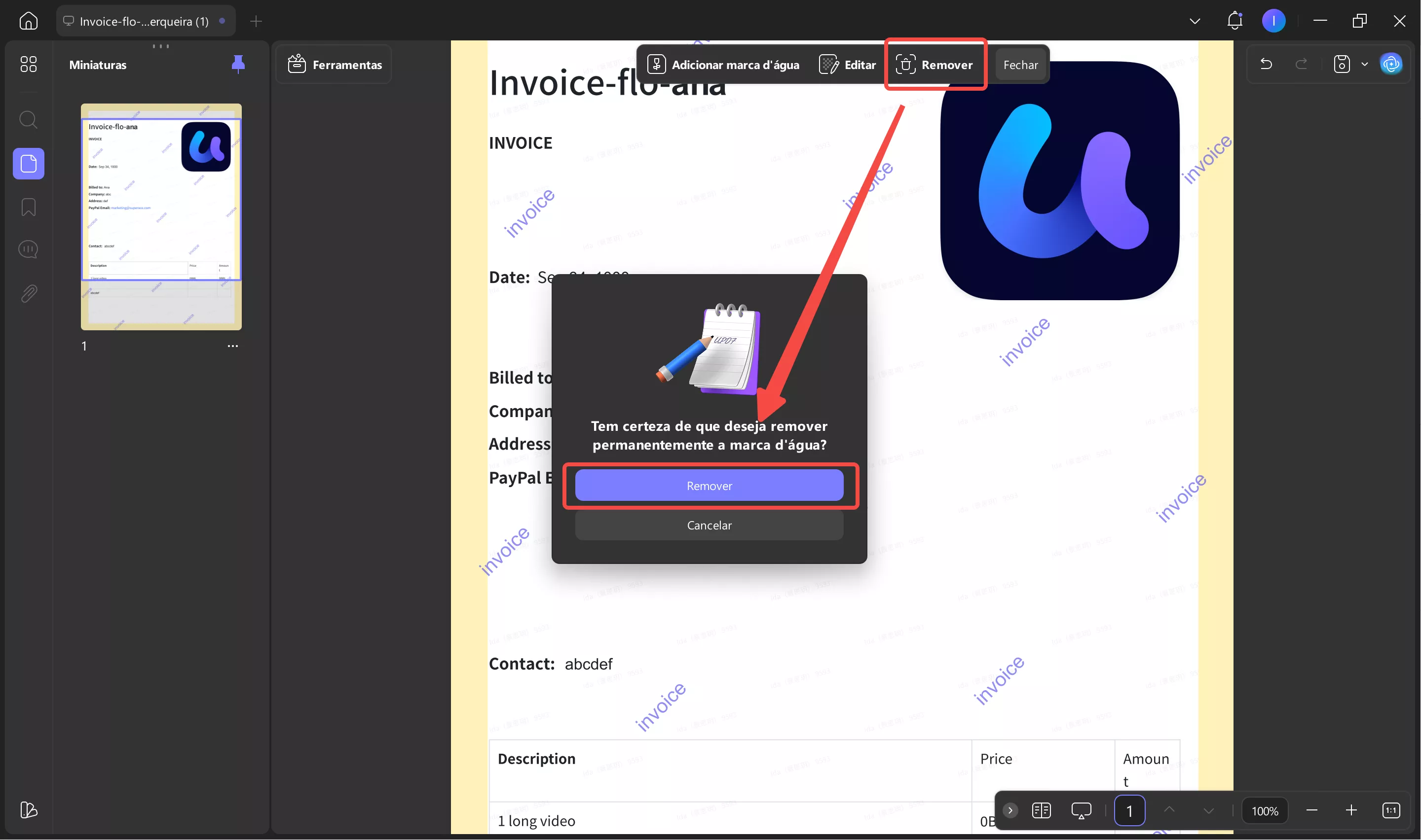 remover marca de agua