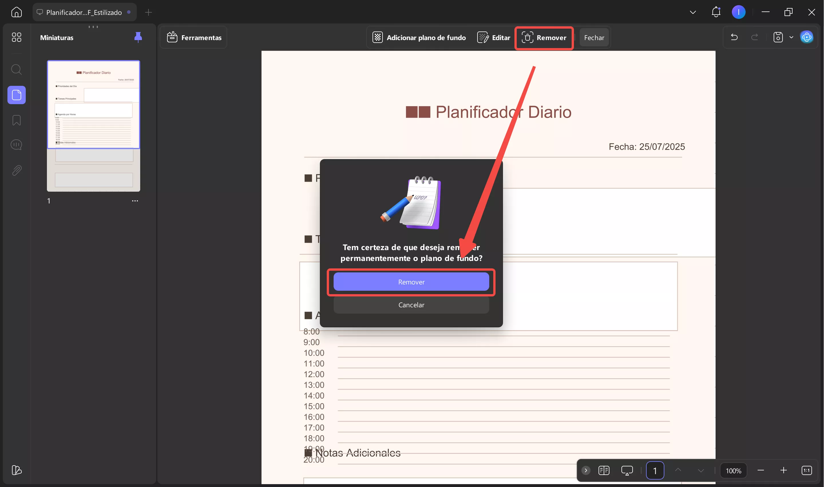 remover plano de fundo