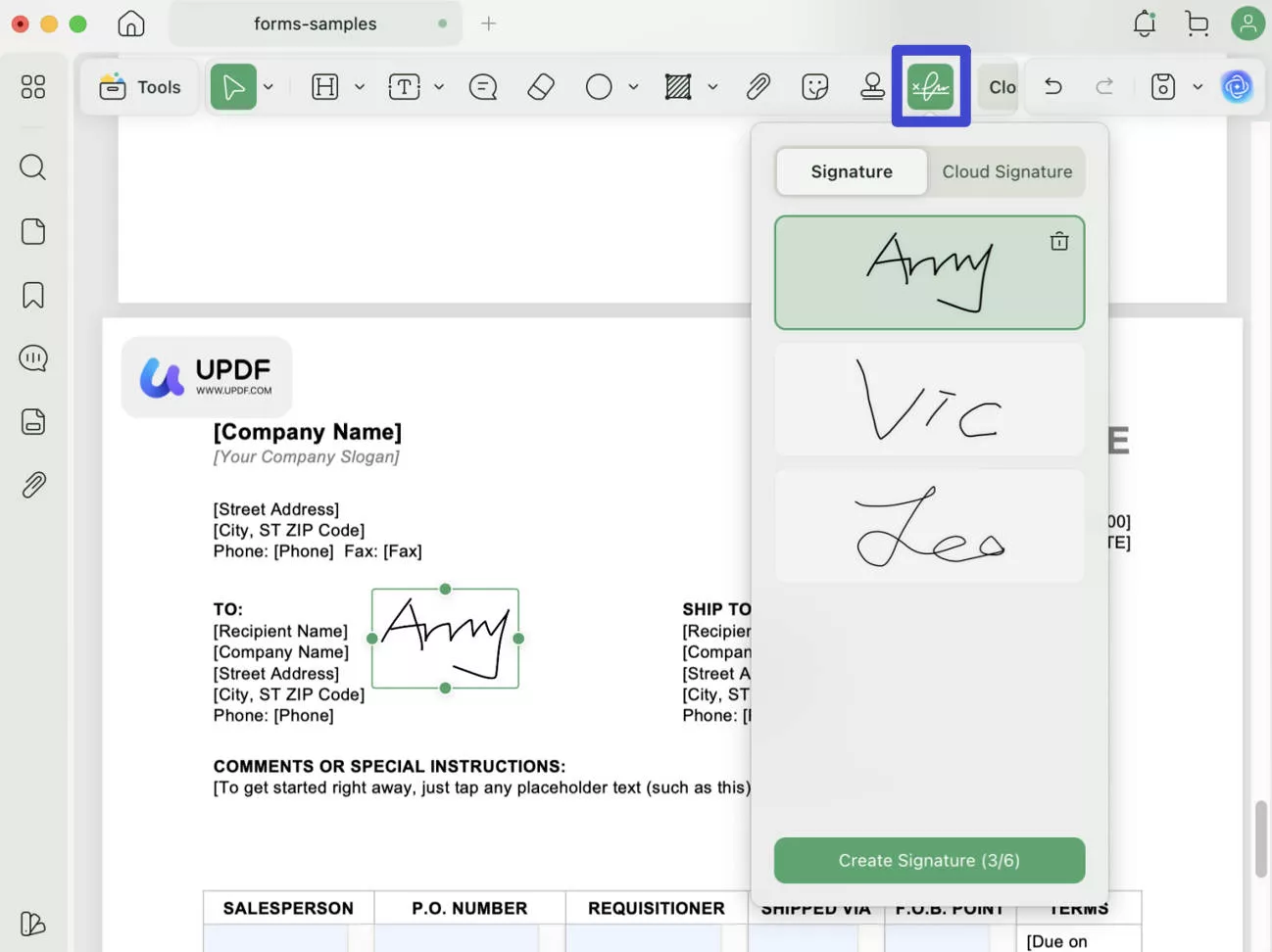 signature generator handwriting on mac
