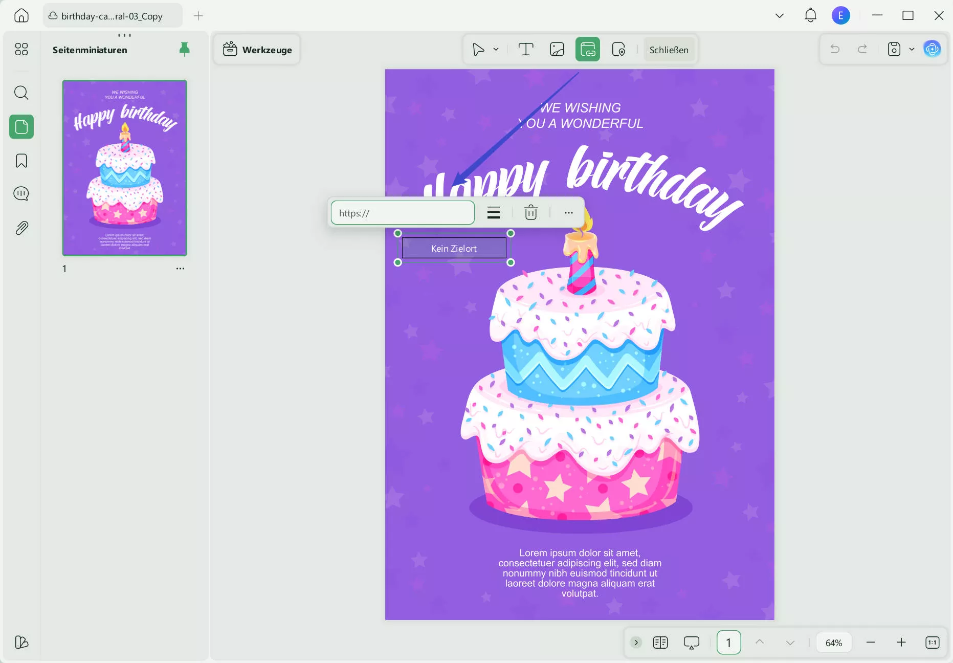 Hyperlink zu PDF mit UPDF hinzufügen