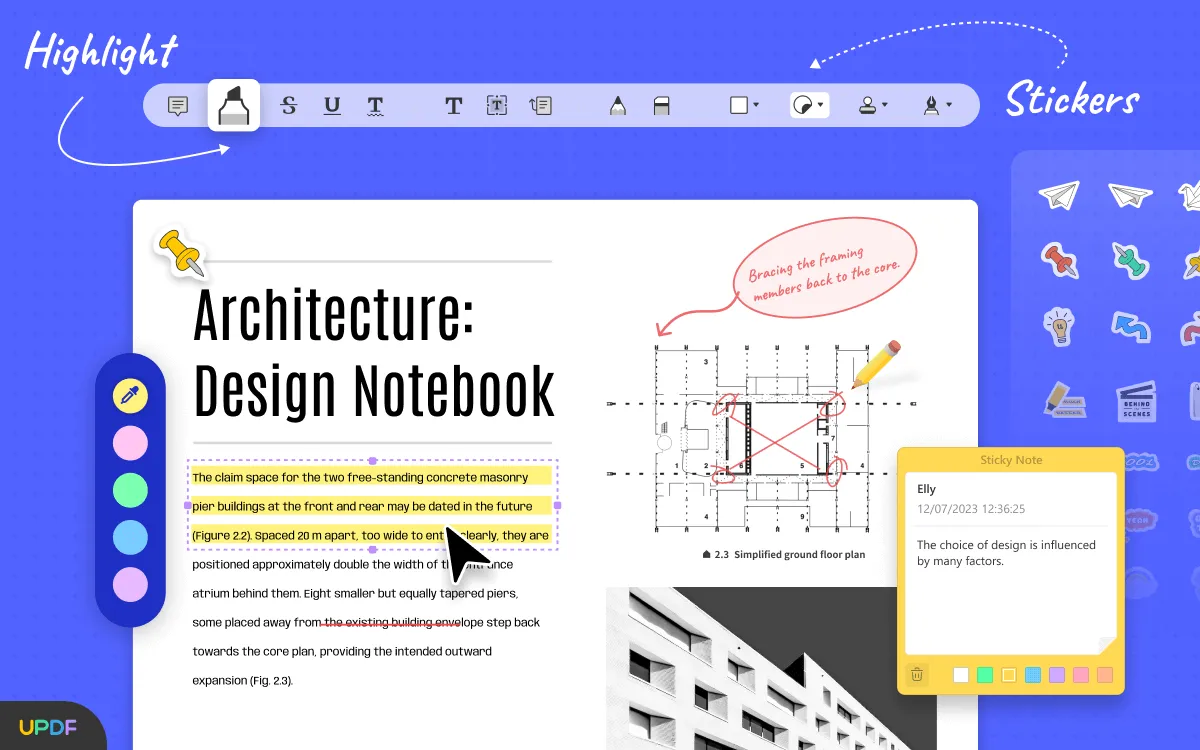 annotate pdf using updf