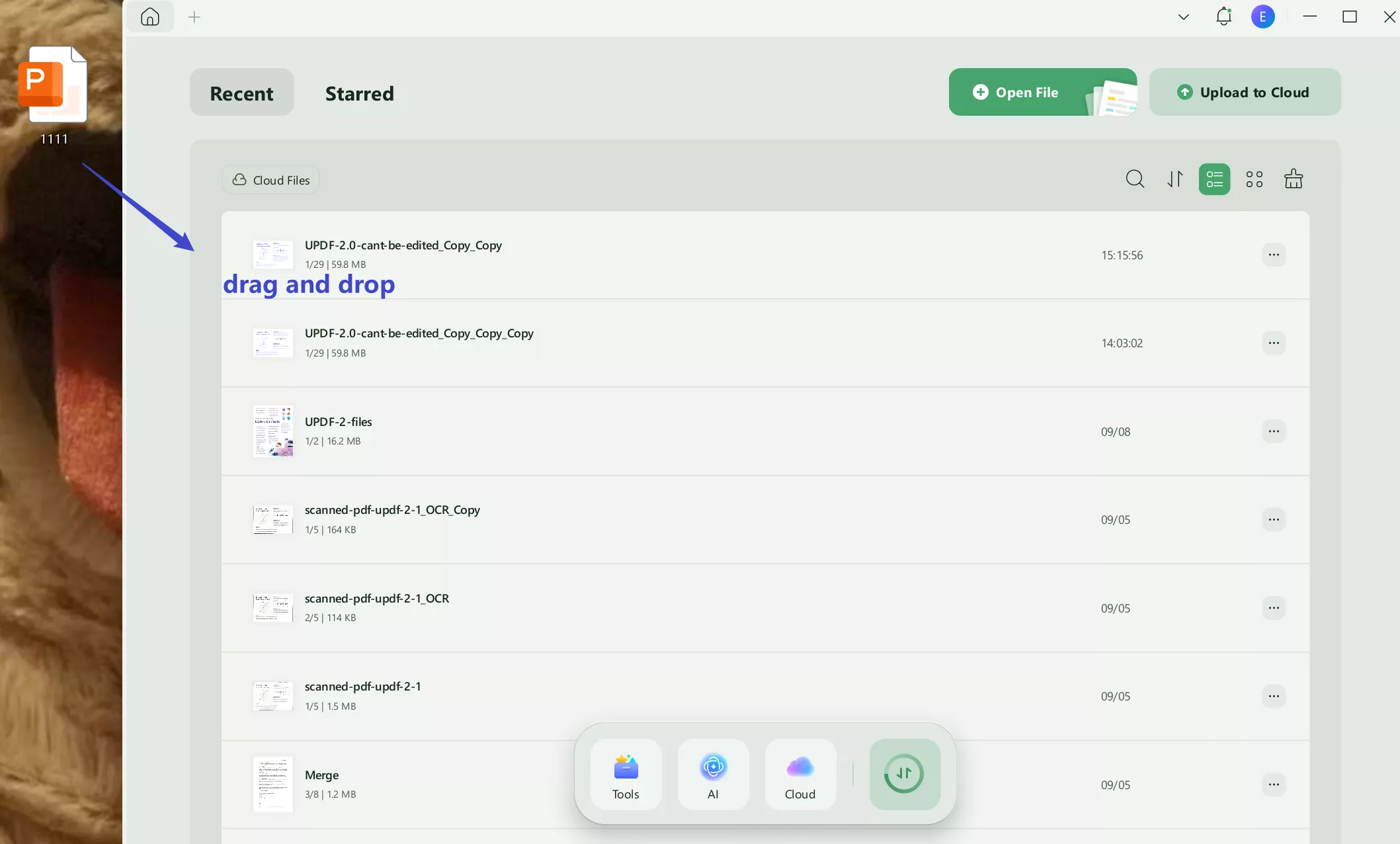 create pdf by drag and drop