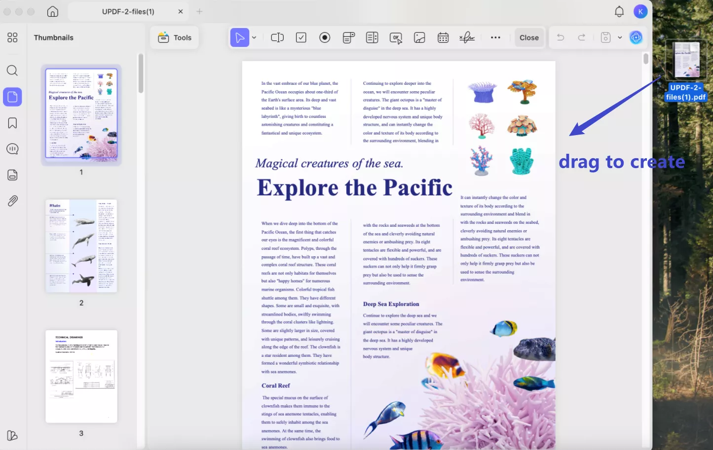 create pdf from jpg by dragging and dropping