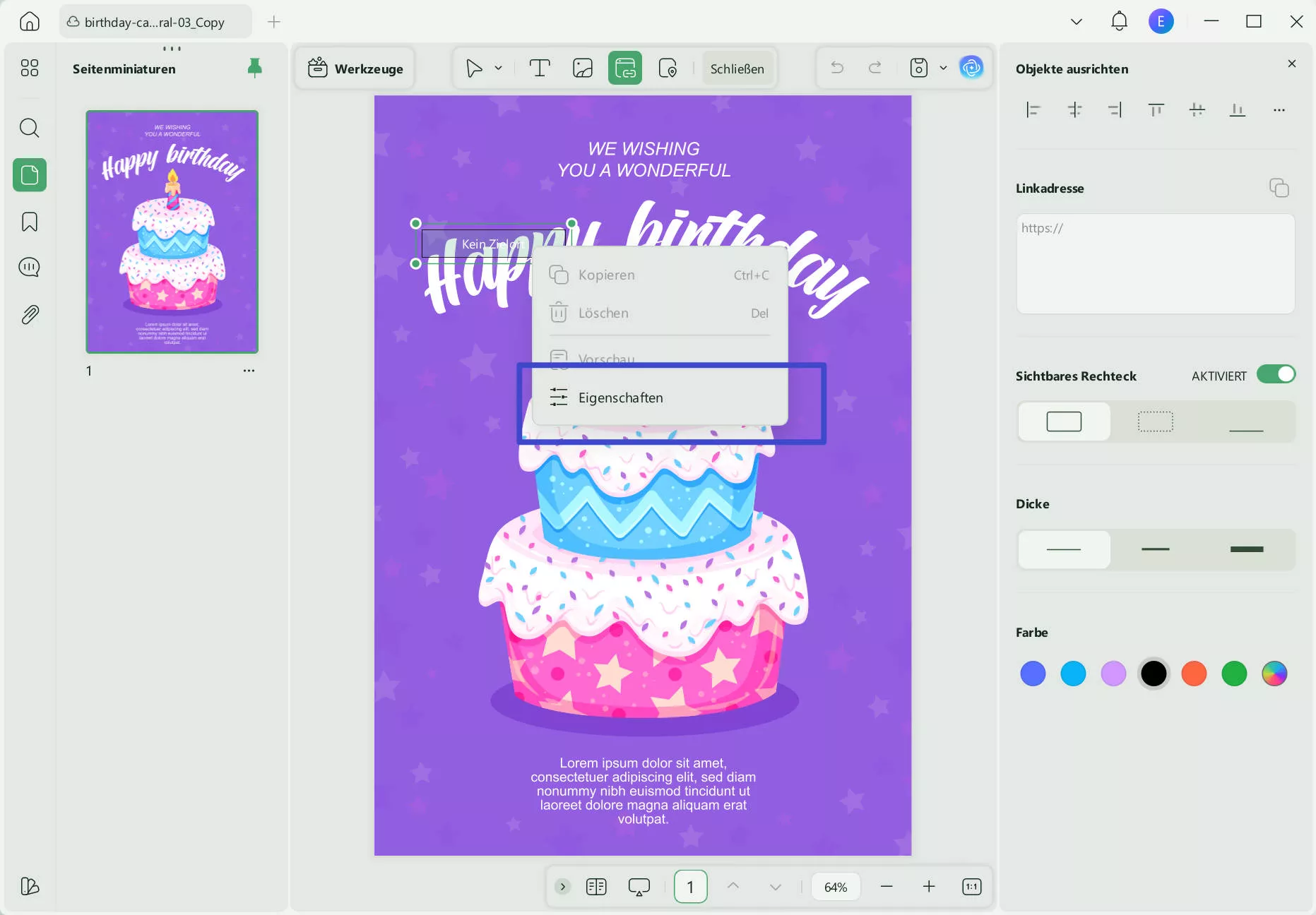 Link für PDF anpassen