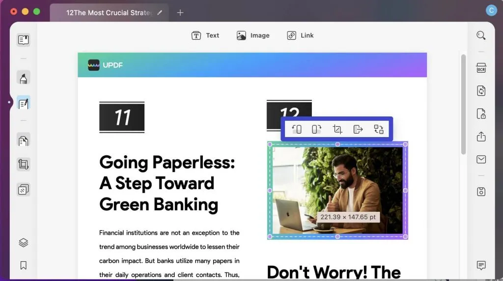 edit image on mac with UPDF