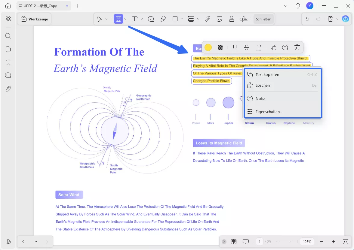 Elemente zu bearbeiten