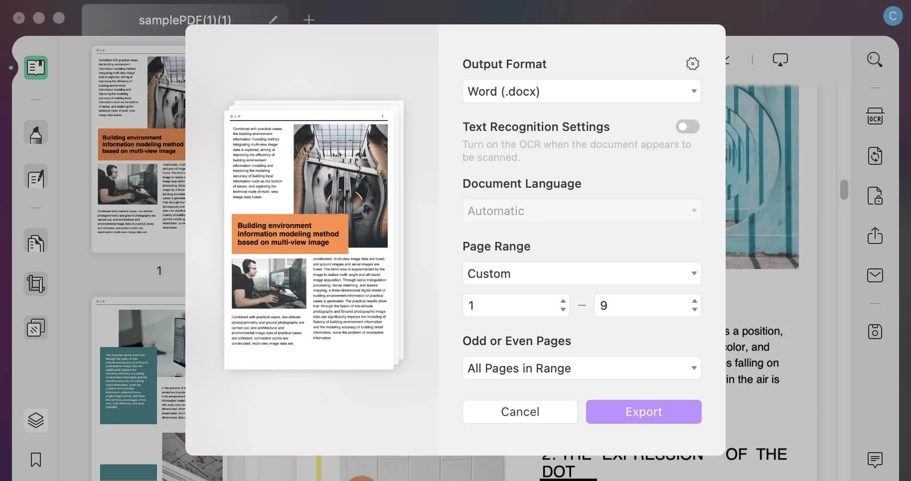 PDF in DOCX auf Mac umwandeln