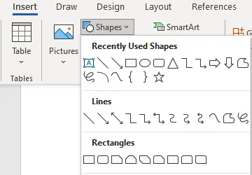 Wordファイルに図形を追加する