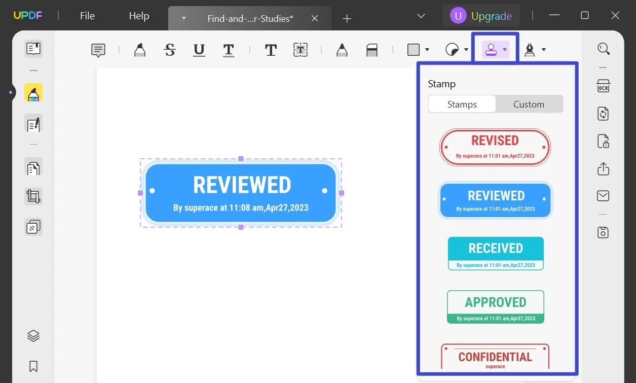 how to remove sign here stamp in pdf