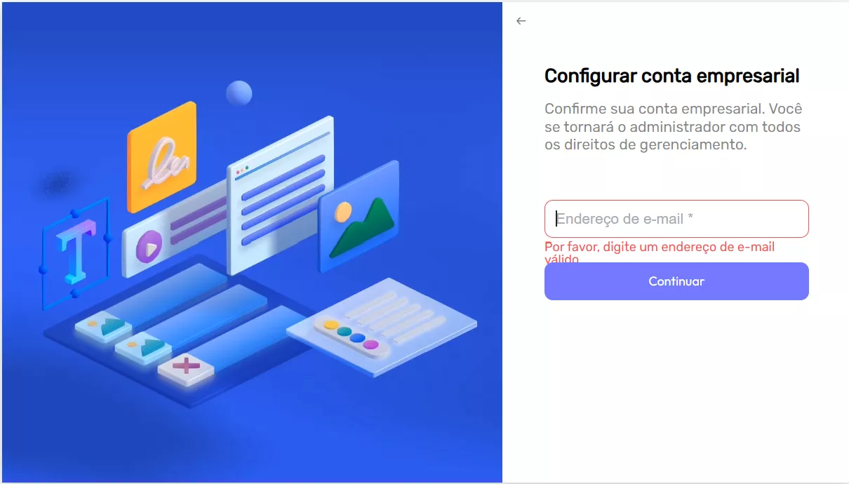 configurar conta empresarial
