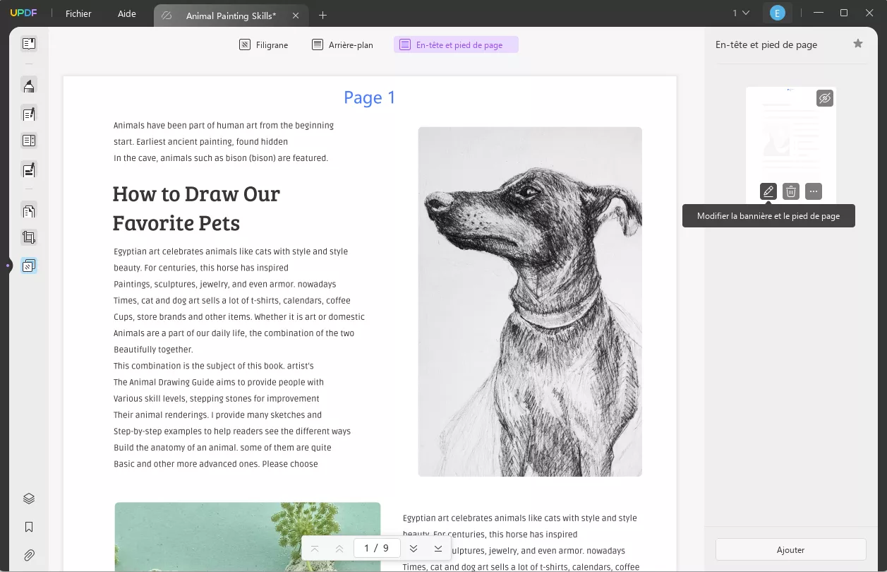 modifier numéro de page pdf