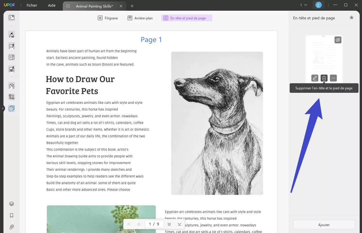 supprimer numéro de page