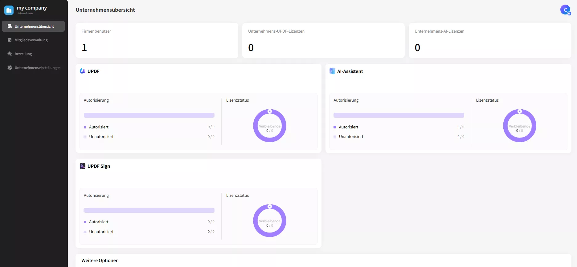 UPDF Unternehmensplan benutzerhandbuch