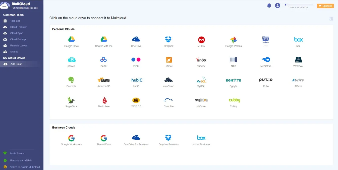 software cloud: MultCloud