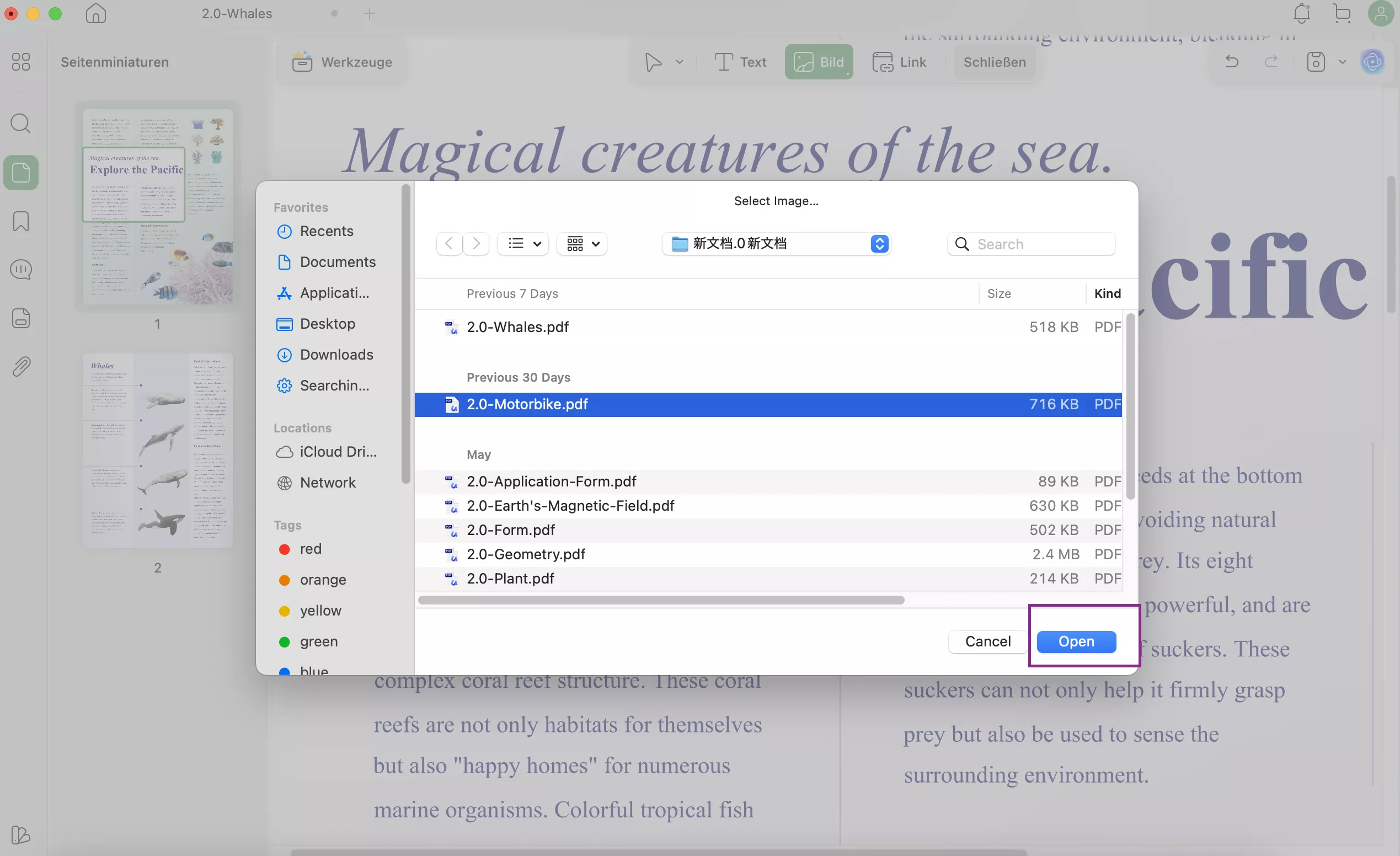 Bild in PDF einfügen mit UPDF - Image auswählen