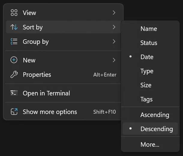 organize digital files by date