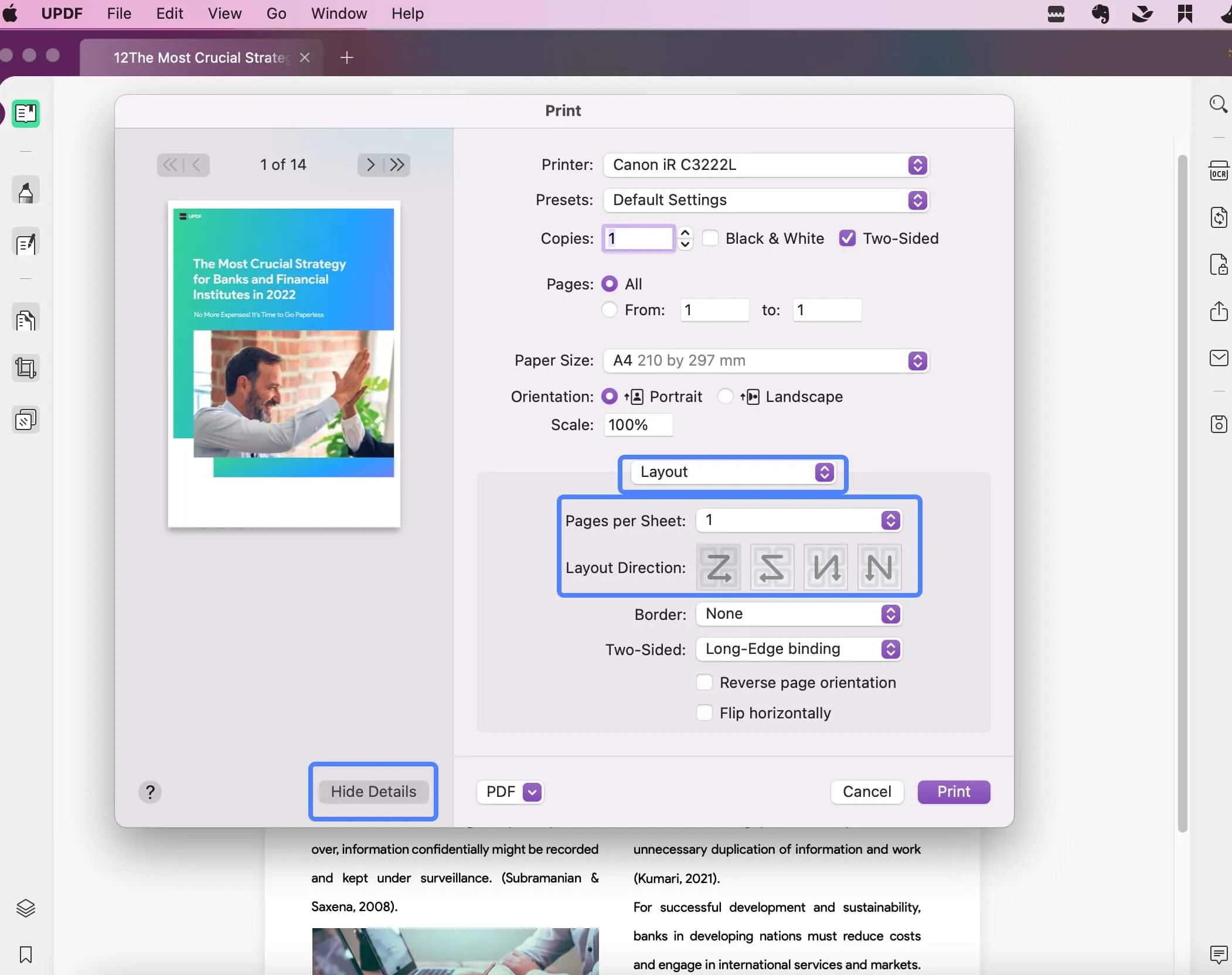 Impressora em PDF para Mac