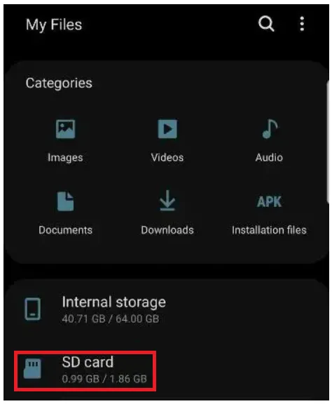 pdf in sd card