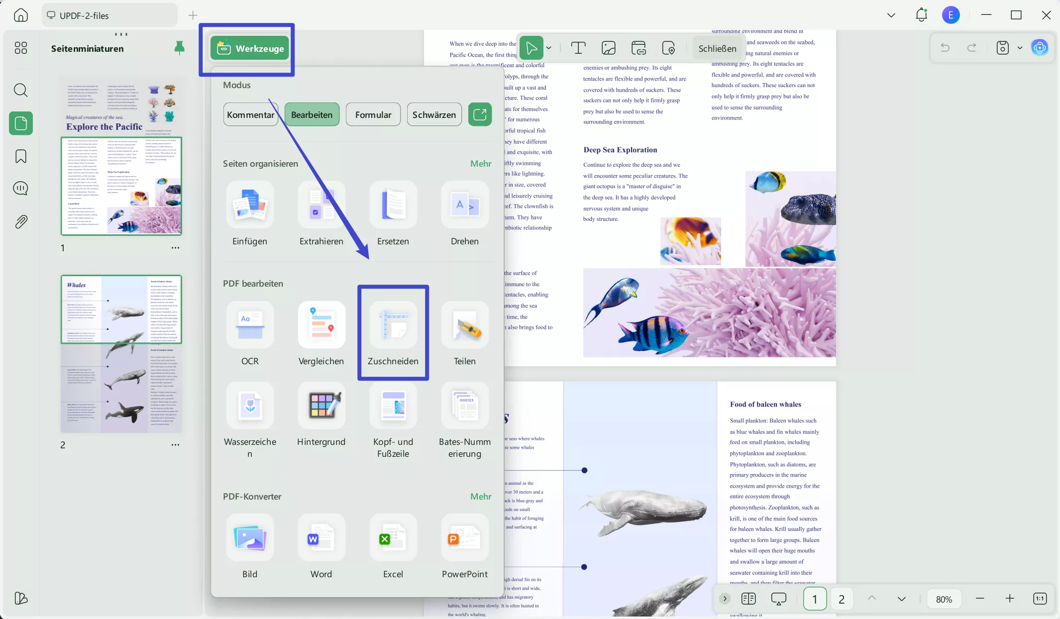 „Seiten beschneiden“