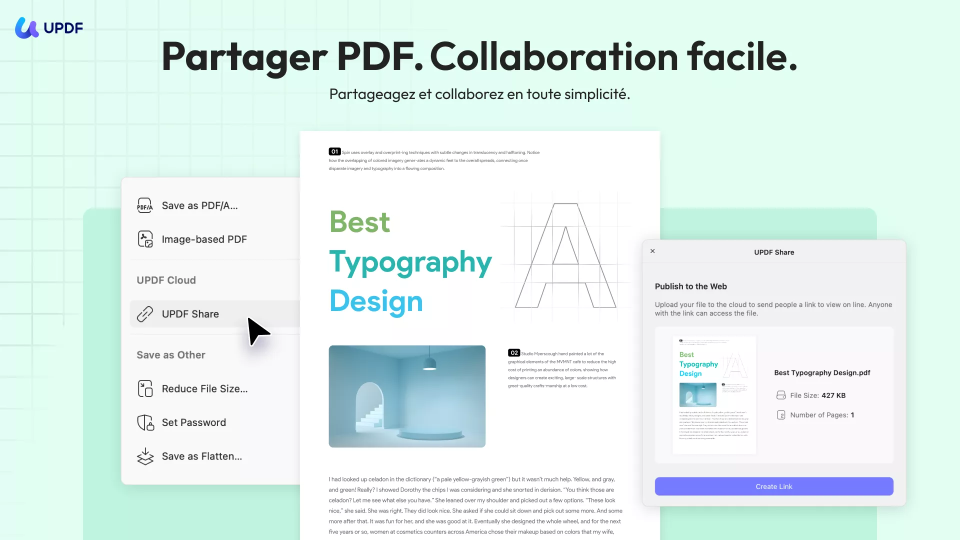 partager pdf gratuitement sur UPDF