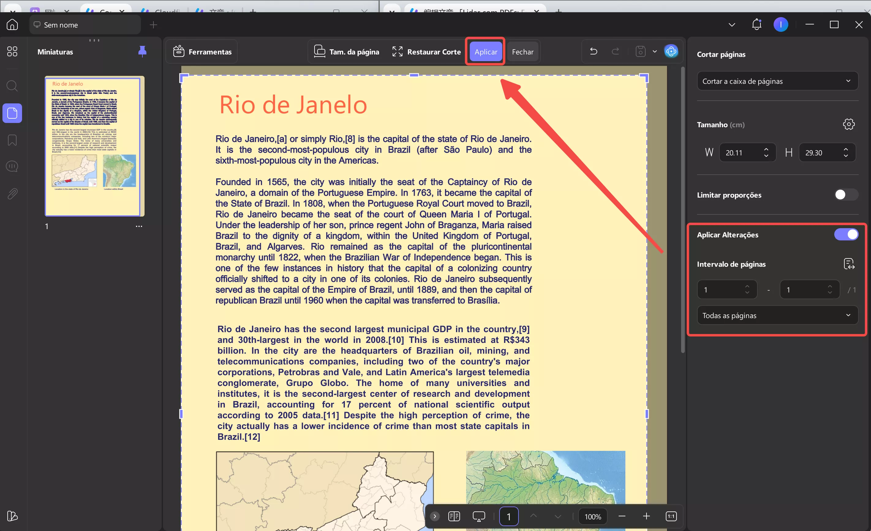 aplicar alterações