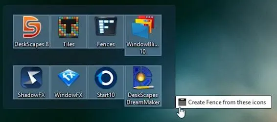 Stardock Fences를 통해 바탕 화면 아이콘 구성