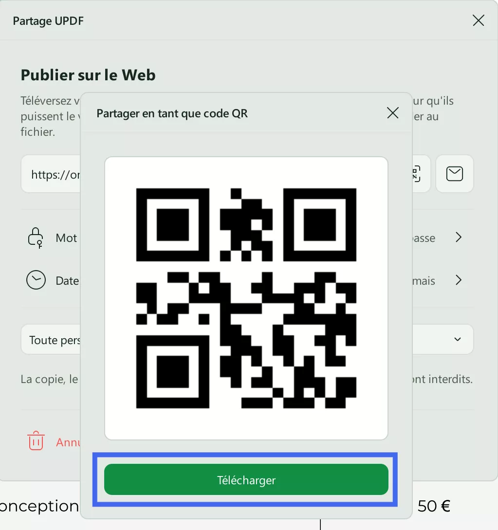 creer un qr code pour un pdf