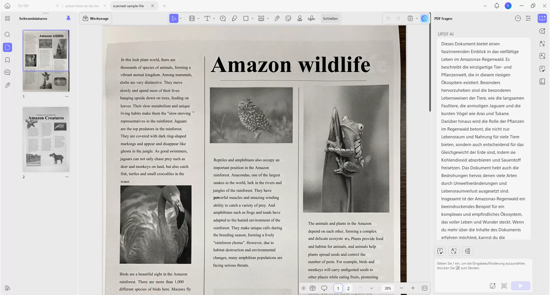 Das allgemeine Modell gilt für allgemeine PDF-Dateien.