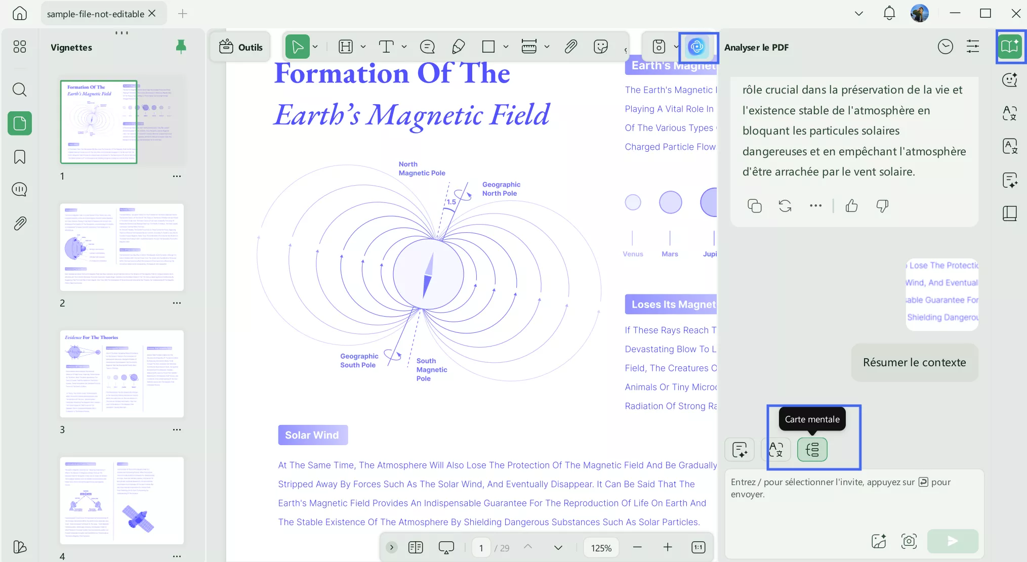 cliquez sur la carte mentale
