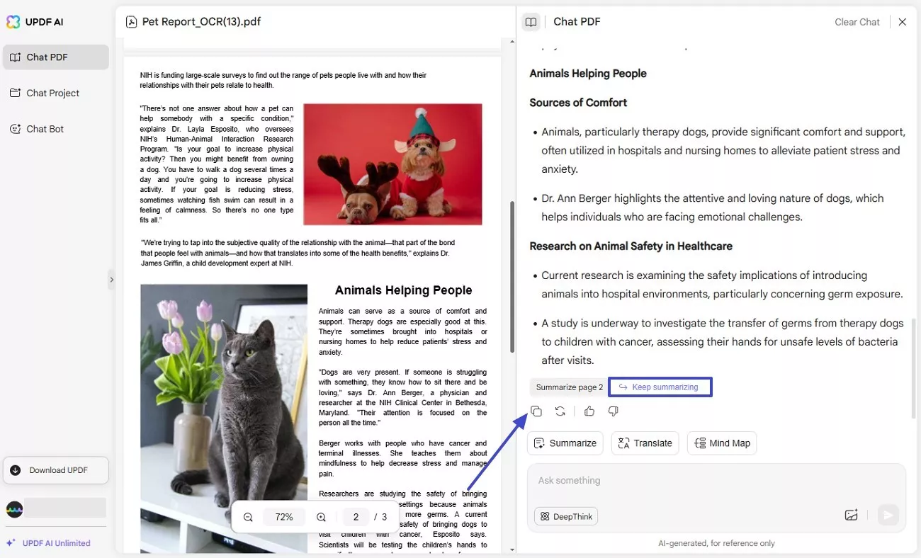 copy summary to device clipboard