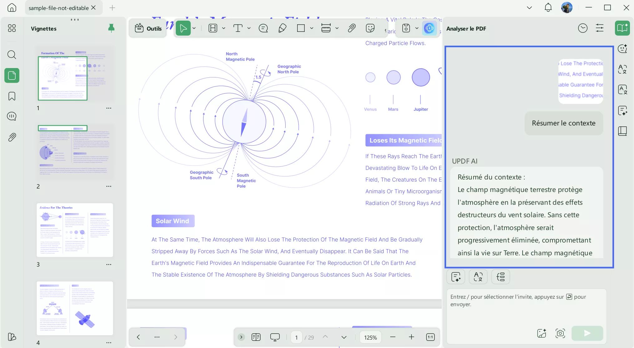 entrez l'invite pour résumer le contenu